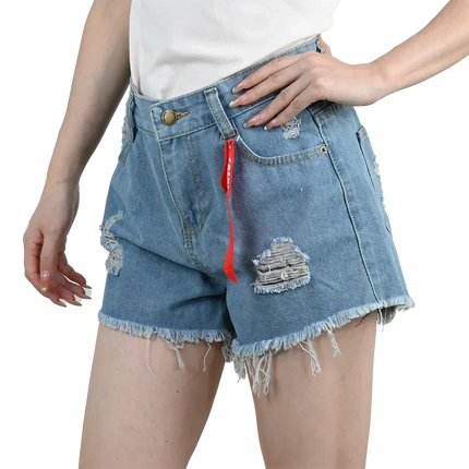 3pcs Women's High Waist Denim Shorts 2025 Summer Black Blue White Hot Pants Ripped Jeans Shorts Woman Short Trousers Streetwear