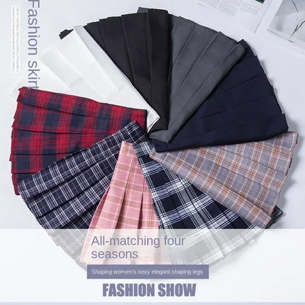 Women's Skirt Without Shorts Fashion Korean Style Ropa Black Harajuku Plaid Falda Short De Mujer Mini Pleated Skirts For Girls