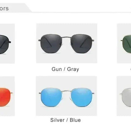 KINGSEVEN Fashion Women Polygon Sunglasses Men Polarized UV400 Sunscreen Round Thin Frame Glassses Luxury Causal Driving Eyewear