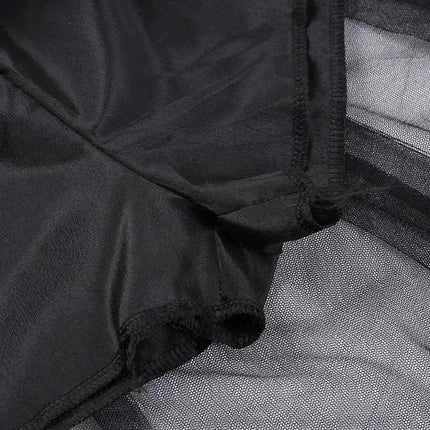 Casual Skirts Punk Sexy Net Yarn High-Waisted Irregular Skirt for Women Summer New European and American Gothic Style Versatile