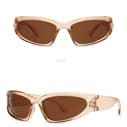 Unique Y2K Designer Luxury Sunglasses Women Rectangle Big Frame Sun Glasses For Men Outdoor UV Protection Classic 2000S Black Sh