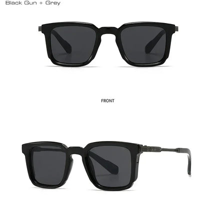 SHAUNA New Square Women Luxury Sunglasses Retro Rivets Men Gradient Shades UV400 Sun Glasses