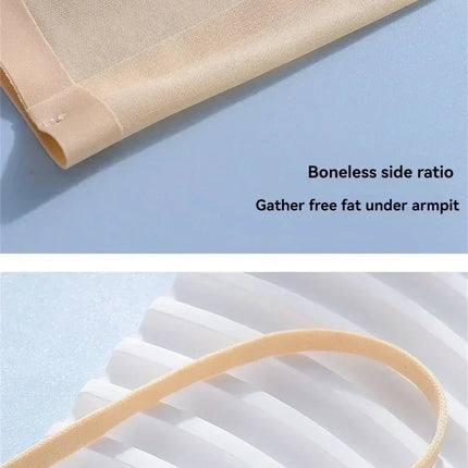 3PCS Ultra-Thin Breathable Ice Silk Top Bras Women's Bustier Underwear Seamless Back Halter Vest Wrap Wireless Bras Solid Color