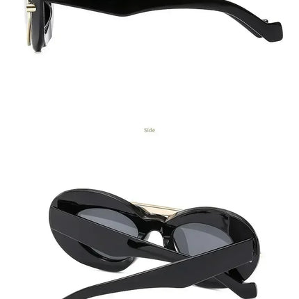 New Y2k Fashion Large Frame Sunglasses Ins Street Shot Cat's Eye Glasses Retro Personality Anti-ultraviolet Sunglasses