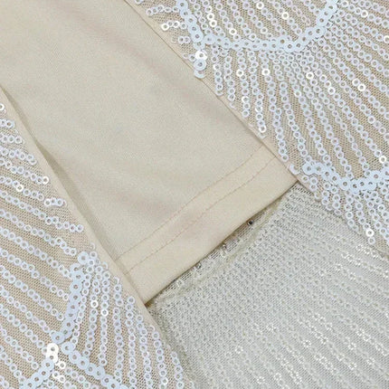 New Sequin Hollow Out Spaghetti Strap Backless Mermaid Long Dresses Women Elegant Celebrity Party Evening Wedding Bodycon Gowns