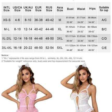 Comeondear Suspenders Women Teddy Leotard Sexy Plus Size Rompers Lingerie Underwire Lace Garter Bodysuits Slim Jumpsuit Pajamas