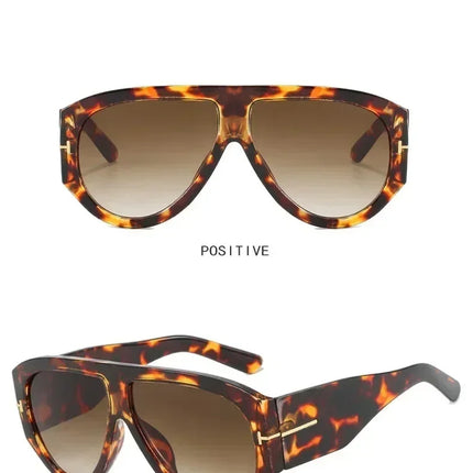 2024 New Fashion Big Frame Pilot Brown Sunglasses Women Men Brand T Outdoor Sun Glasses Female Shade Oculos De Sol Gifts