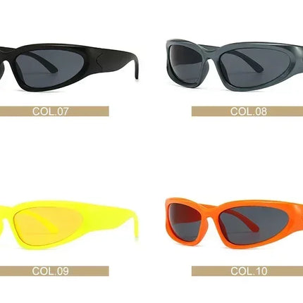 Unique Y2K Designer Luxury Sunglasses Women Rectangle Big Frame Sun Glasses For Men Outdoor UV Protection Classic 2000S Black Sh