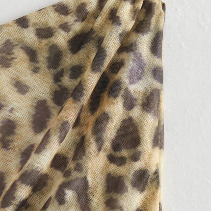 Vintage Women Irregular Leopard Bodysuits
