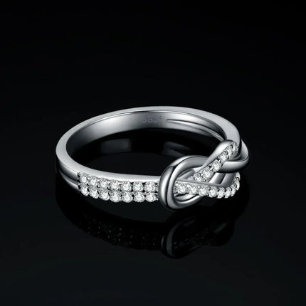 JewelryPalace New Arrival Infinity Love Knot Gemstone 925 Sterling Silver Statement Ring for Woman Fashion Classic Fine Jewelry