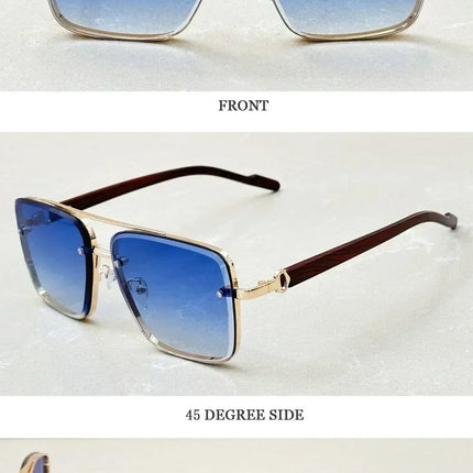 New Square Sunglasses For Men Vintage Outdoor Sunglasses Oculos Designer Wooden Glasses Sunscreen Sun Lentes Dropshipping Gafas