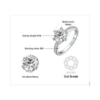 GRA Certificate / 3ct Silver Color / 5