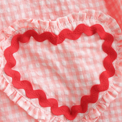 Heart Pockets Ladies V Neck Bow Buttons Blouses