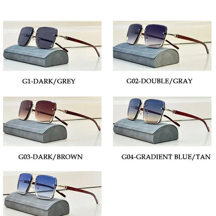 New Square Sunglasses For Men Vintage Outdoor Sunglasses Oculos Designer Wooden Glasses Sunscreen Sun Lentes Dropshipping Gafas