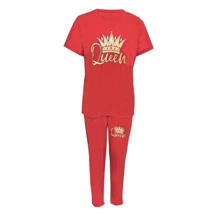 Summer Plus Size Women's Printed Comfortable Casual Set