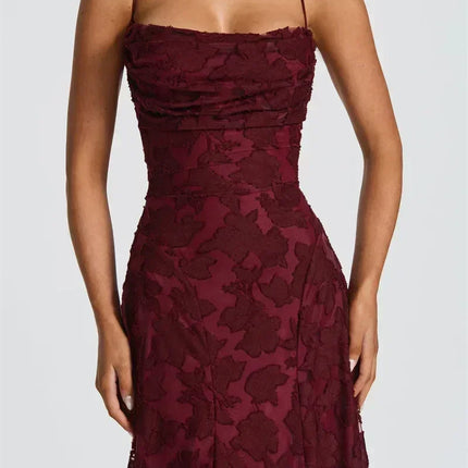 Mozision Spaghetti Strap Backless Sexy Maxi Dress Women Gown Fashion Off-shoulder Sleeveless Lace-up Evening Club Party Dress