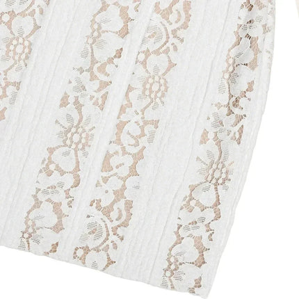 Oligai Lace Slim Mini Dress for Women Off The Shoulder Sexy Long Sleeves Club Party Dresses Bodycon Elegant Autumn Dress