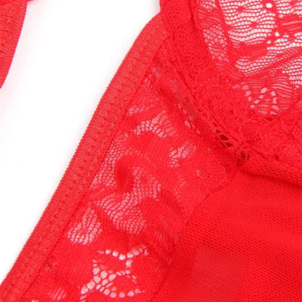 Comeondear Suspenders Women Teddy Leotard Sexy Plus Size Rompers Lingerie Underwire Lace Garter Bodysuits Slim Jumpsuit Pajamas
