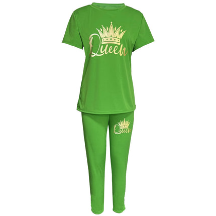Summer Plus Size Women's Printed Comfortable Casual Set