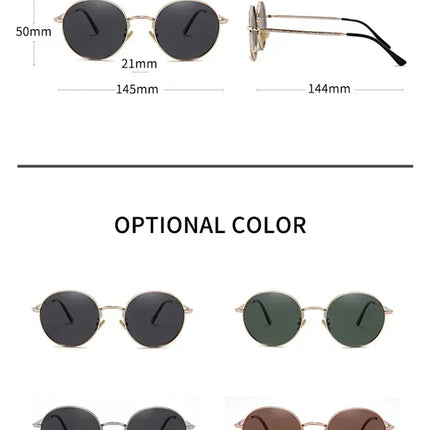 Steampunk Round Polarized Sunglasses With Prescription Women Men UV400 Anti-glare Myopia Sun Glasses Power 0 -0.5 -0.75 To -6.0