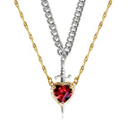 2pc Gold heart nec