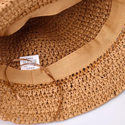 2022 sun protection women's beach hat Bucket hat women's cap 2022 Balaclava rafia sun hat visor hat straw hat panama for girls
