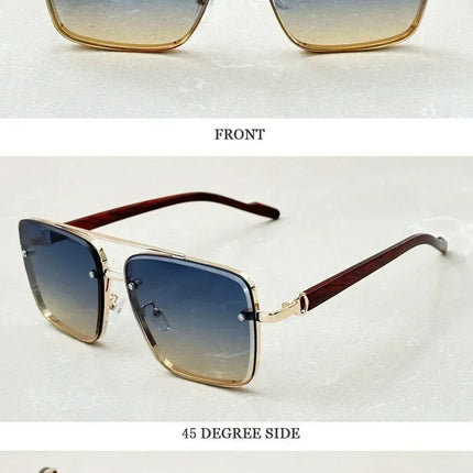 New Square Sunglasses For Men Vintage Outdoor Sunglasses Oculos Designer Wooden Glasses Sunscreen Sun Lentes Dropshipping Gafas