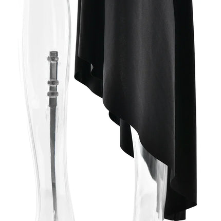 Irregular Pleated Mini Dress | Tassel Hem Streetwear Dress - Femstylo