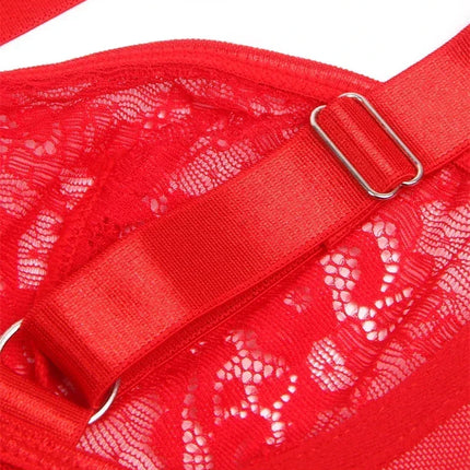 Comeondear Suspenders Women Teddy Leotard Sexy Plus Size Rompers Lingerie Underwire Lace Garter Bodysuits Slim Jumpsuit Pajamas