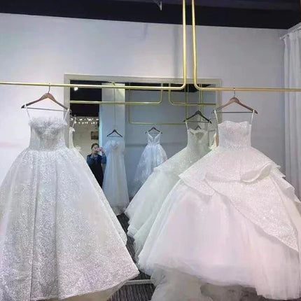 Smileven Short Wedding Dress A Line Sweetheart Neck Shiny Glitter Bride Dresses Mini Bows Strap Vestido de novia 2024 Customized