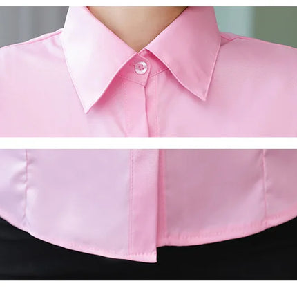 Polyester Cotton Shirts for Women Long Sleeve Blouse