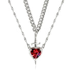 2pc silver necklace