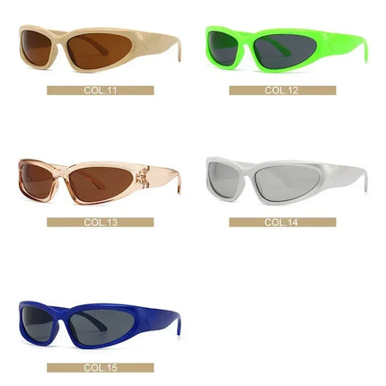 Unique Y2K Designer Luxury Sunglasses Women Rectangle Big Frame Sun Glasses For Men Outdoor UV Protection Classic 2000S Black Sh