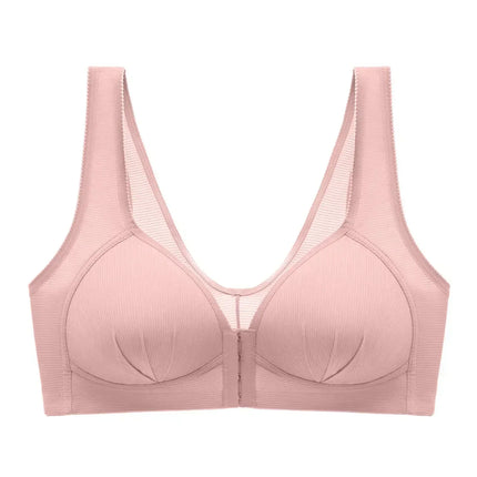 WTEMPO Plus Size Thin Non-steel Ring Front Buckle Cotton Bra Gathered Comfortable Underwear Soft Collection lingerie