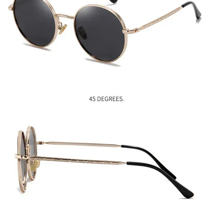Steampunk Round Polarized Sunglasses With Prescription Women Men UV400 Anti-glare Myopia Sun Glasses Power 0 -0.5 -0.75 To -6.0