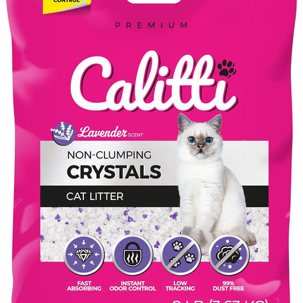Calitti Non-Clumping Cat Litter Crystals with Silica Gel, 8 lbs