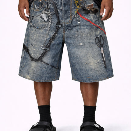HARDWARE DENIM SHORTS