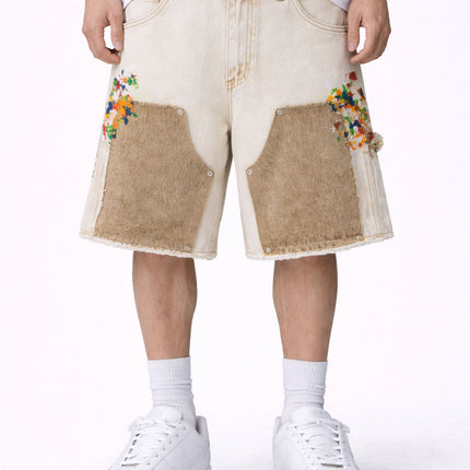 SAND SPLIT PAINTERS SHORTS
