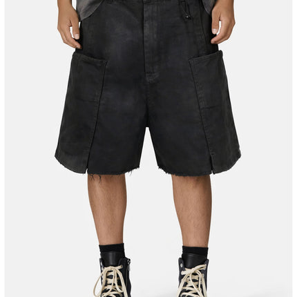 WAXED CARGO SHORTS