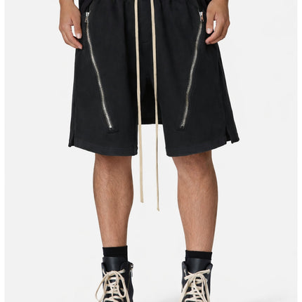 NOIR ZIP DRAWSTRING CARGO SHORTS