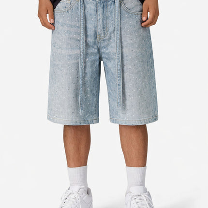 AZUL RHINESTONE SHORTS