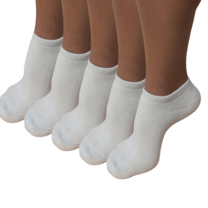 No Look Anklet Bamboo Viscose Socks Unisex Natural Color - 5-pack