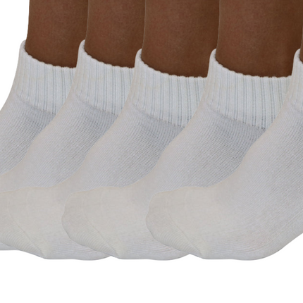 1/4 Crew Bamboo Viscose Socks Unisex Natural Color - 5-Pack