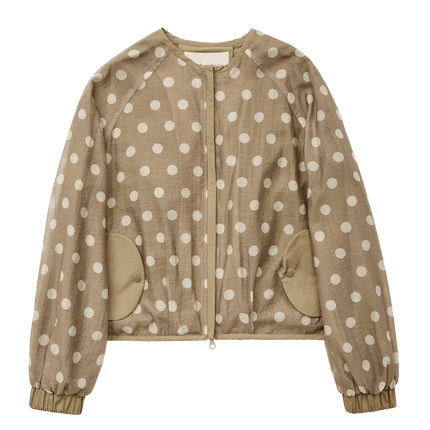 FABIO VOILE JACKET IN CREAM AND MOCHA