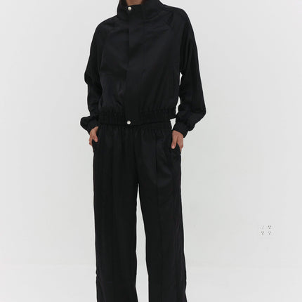 LEISEU TRACK JACKET IN BLACK