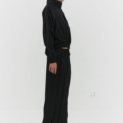LEISEU TRACK JACKET IN BLACK