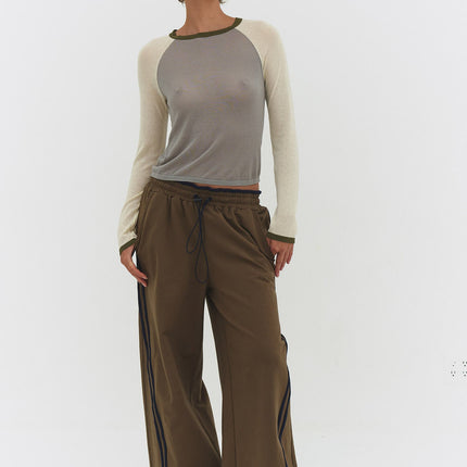 MIRINAE RAGLAN TOP IN MATCHA MEL