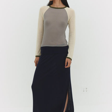 MIRINAE RAGLAN TOP IN MATCHA MEL