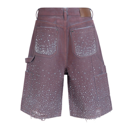 PLUM RHINESTONE SHORTS