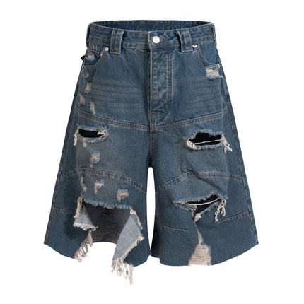DESTROYED BIKER SHORTS
